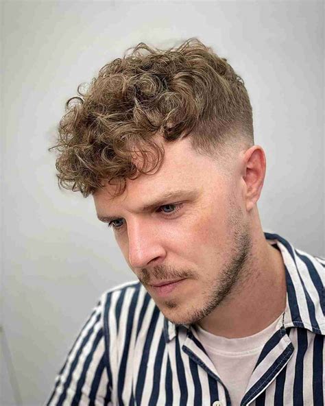 mens curly hair short|short sides curly top men.